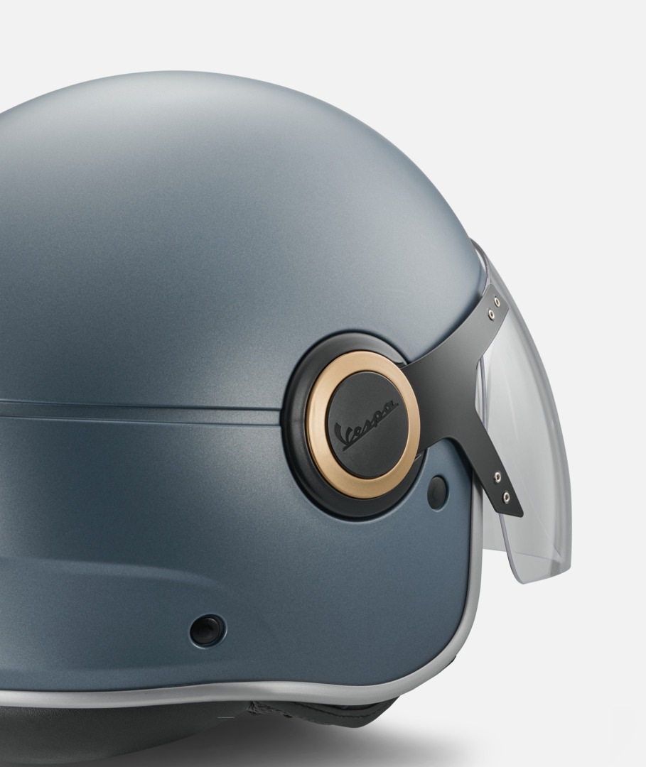 Casque jet Vespa Officina 8 bleu mat
