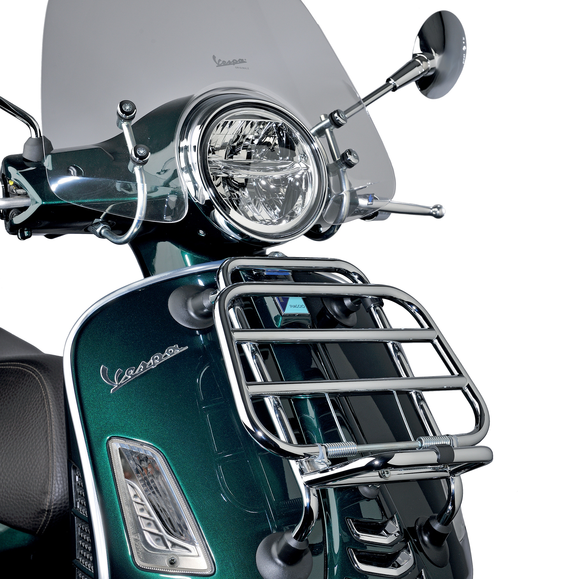 Porte-bagages avant rabattable chromé pour Vespa GTS Vespa d'origine
