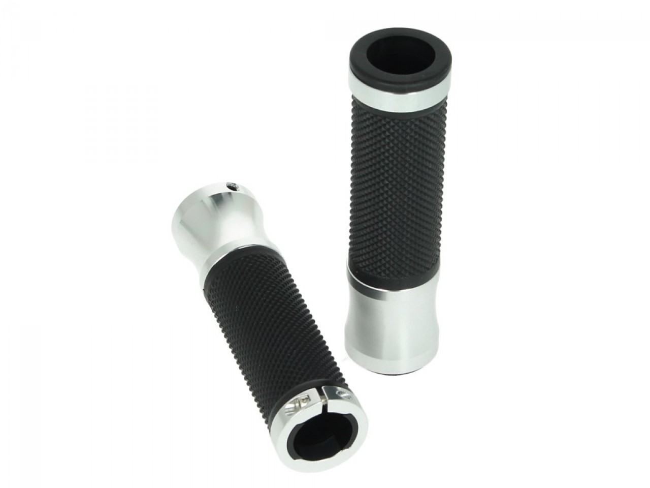 Poignées alu-rub argent pour Vespa GTS / GTV / GT / Sei Giorni