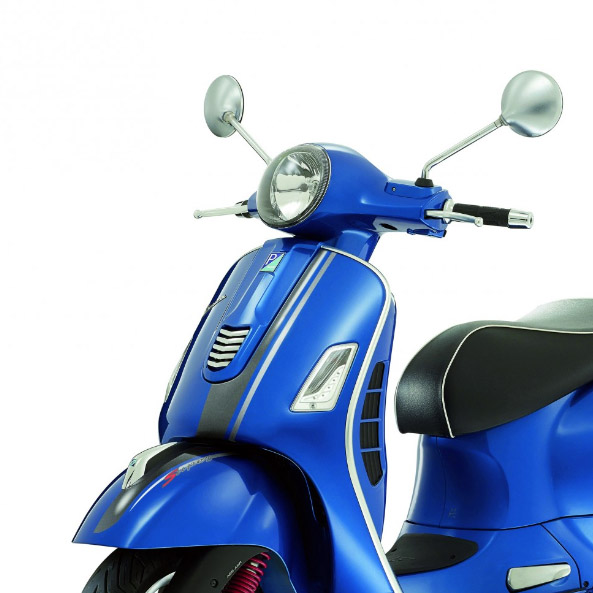 Jeu d'autocollants d'origine Vespa GTS Super gris sport/argent