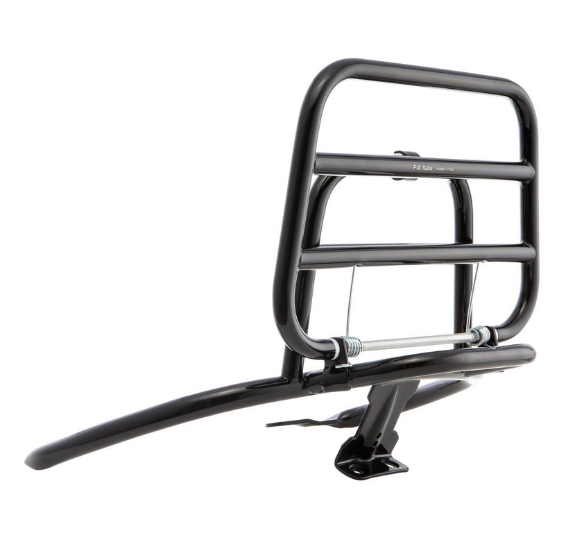 Porte-bagages arrière pour Vespa Primavera /Sprint 50-150ccm, pliable, noir brillant