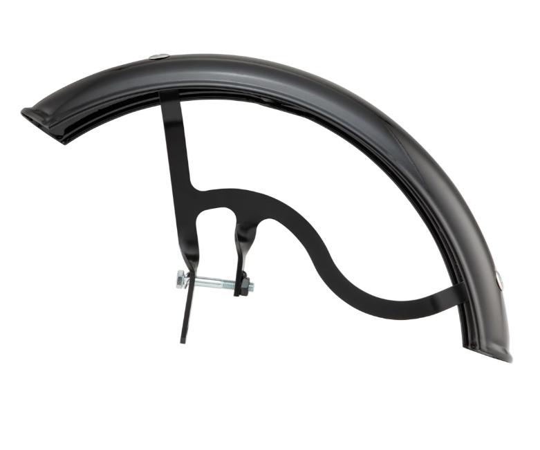 Aile Garelli pour Vespa PX 80-200ccm, métal, noir brillant