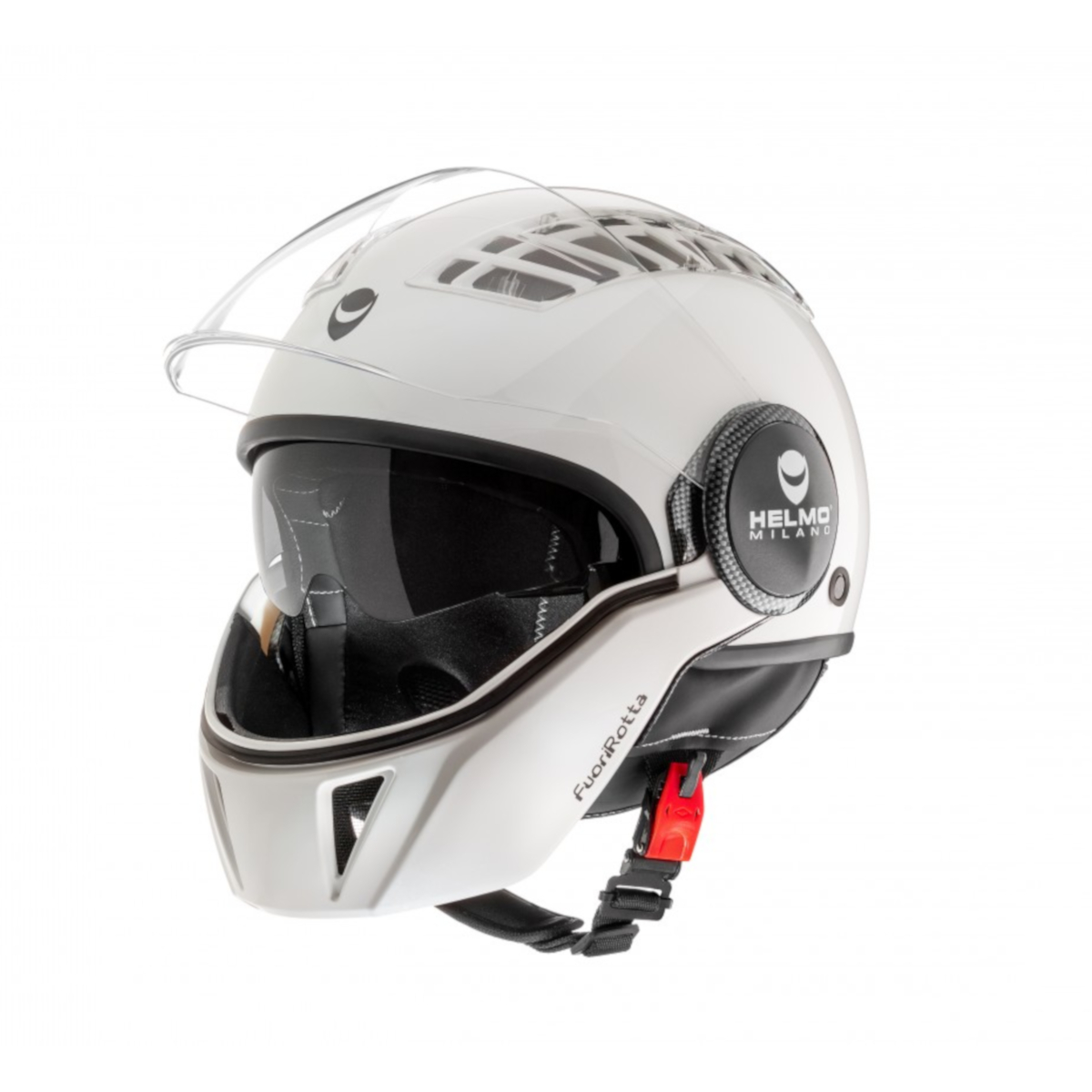 Helmo Milano Full casque jet, FuoriRotta, blanc