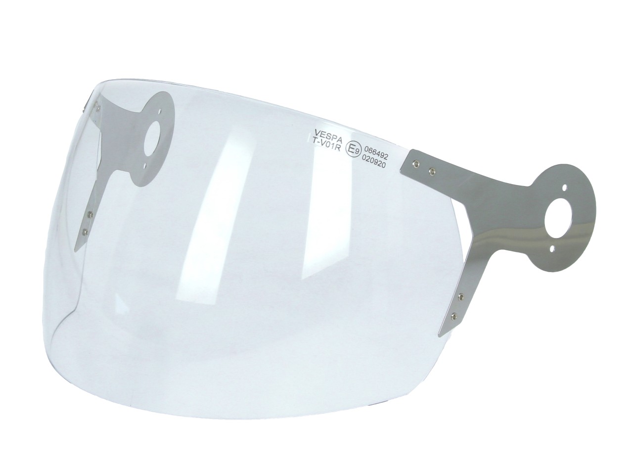 Visière transparente avec support chromé pour casque Vespa Argentario, Officina 8