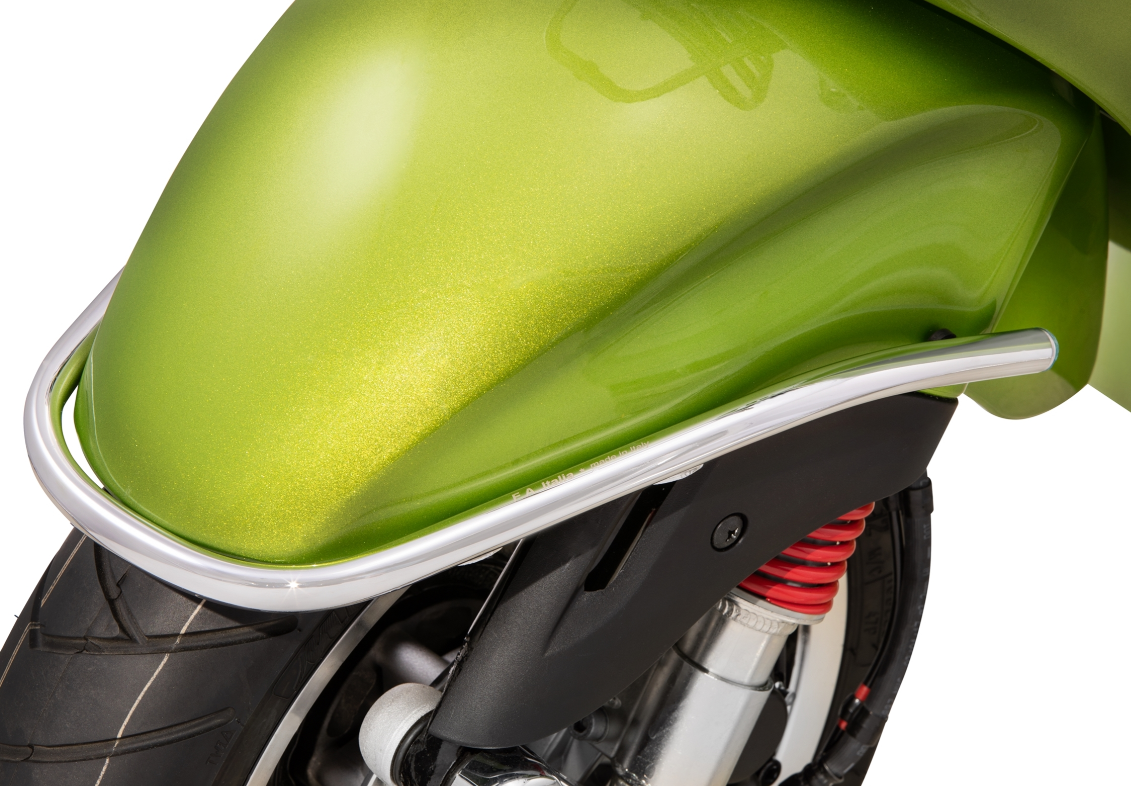 Pare-chocs aile avant pour Vespa Primavera/Sprint/Elettrica 50-150ccm, chrome