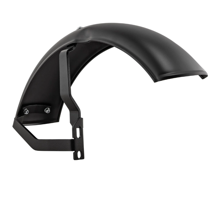 Aile 2.0 Garelli pour Vespa PX 80-200ccm, métal noir mat, support noir