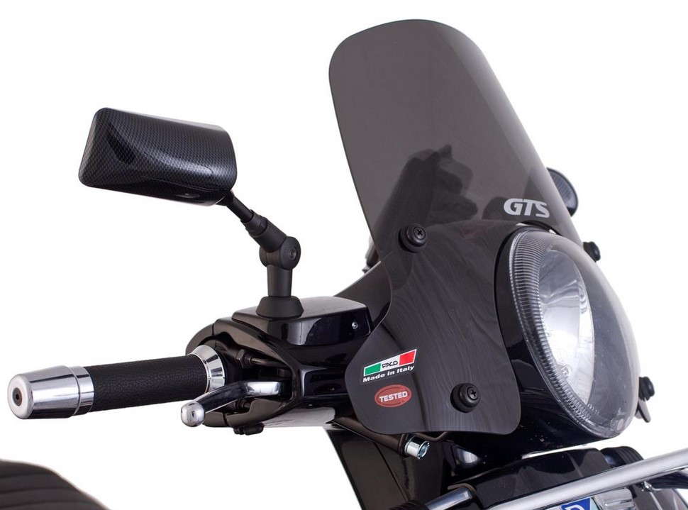 Pare-brise mi-haut pour Vespa GTS/GTS Super/GT/GT L 125-300cc, teinté
