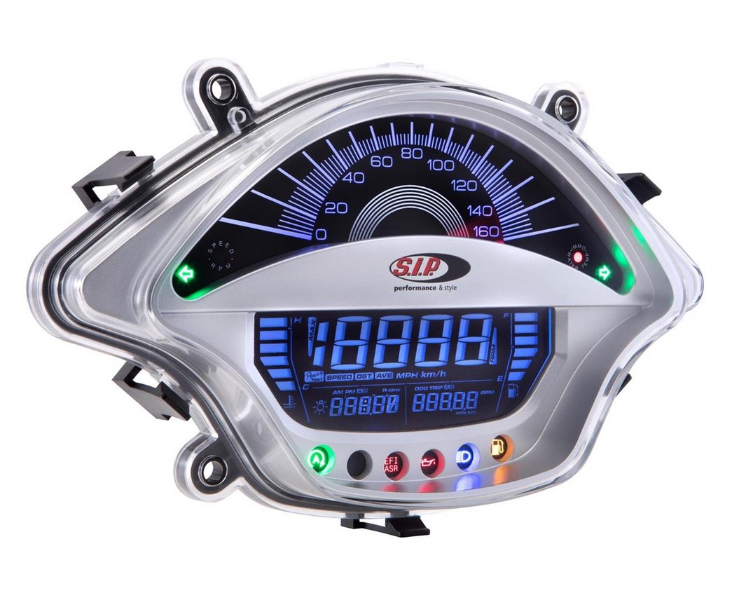 Compte-tours/tachymètre pour Vespa GTS/GTS Super 300ccm FL ('14-), argenté
