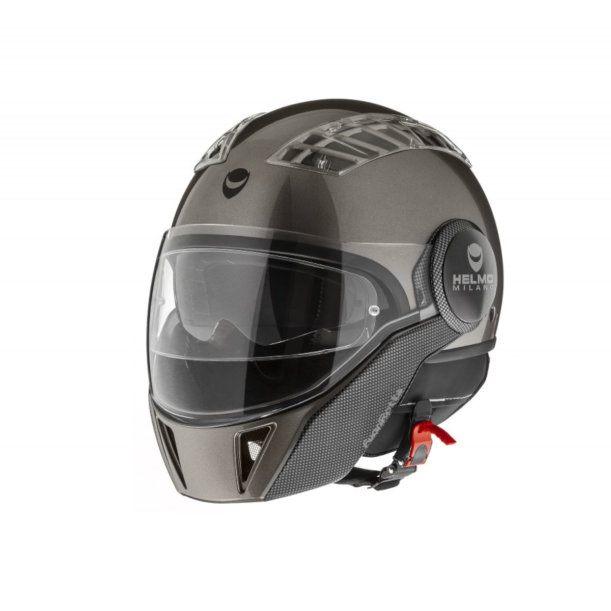 Helmo Milano Full casque jet, FuoriRotta, gris brillant