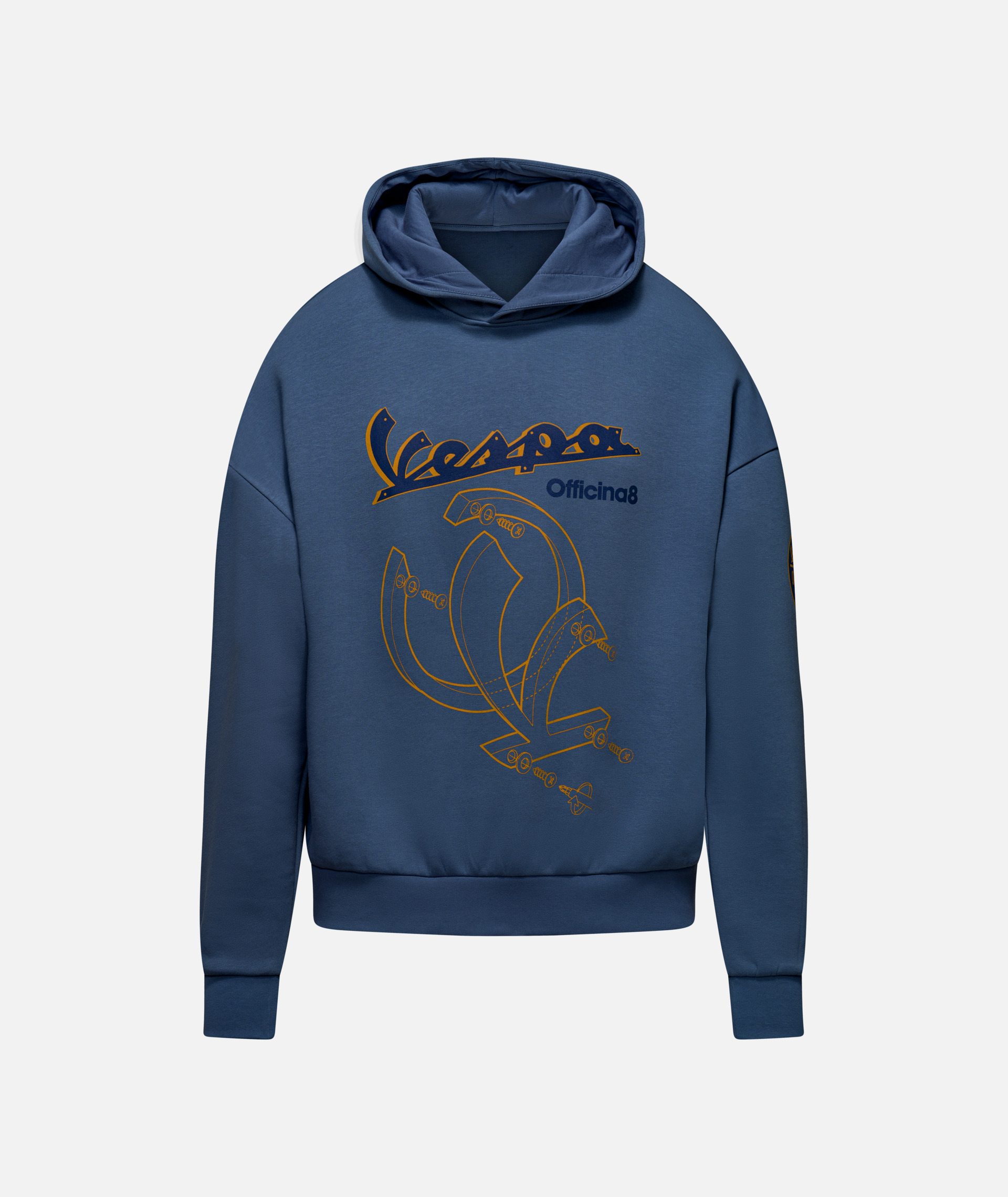 Hoodie Vespa Officina 8 bleu