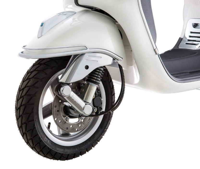 Pare-chocs aile avant pour Vespa LX/LXV 50-150ccm, chrome