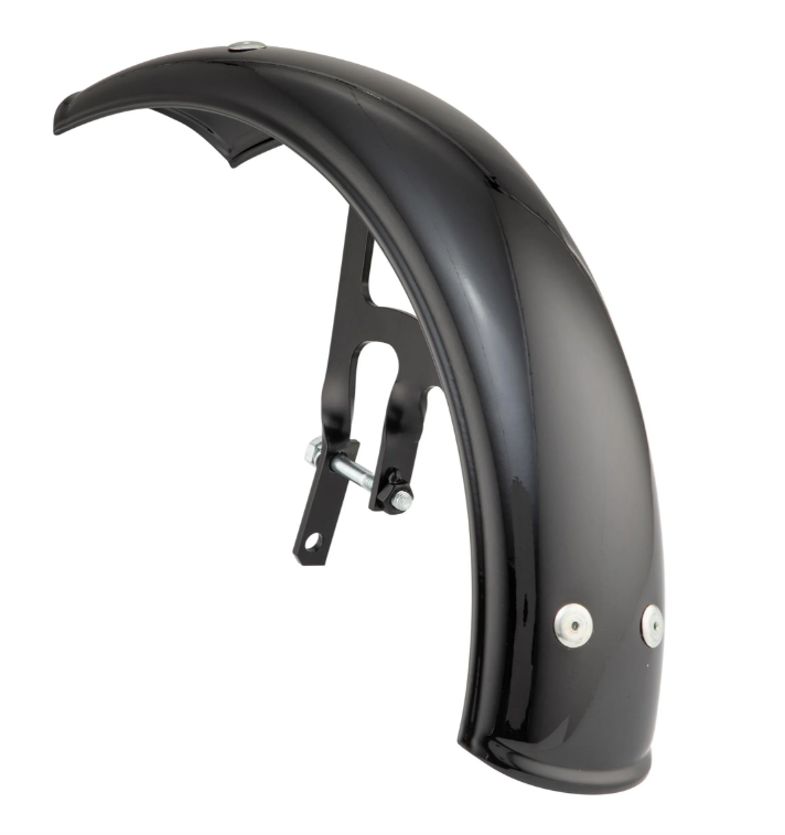 Aile Garelli pour Vespa PX 80-200ccm, métal, noir brillant