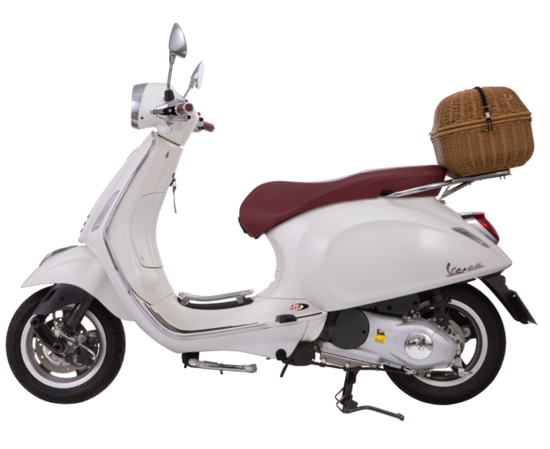 Panier à bagages Classic avec pont à bagages pour Vespa Primavera/Sprint 50-150ccm,marron