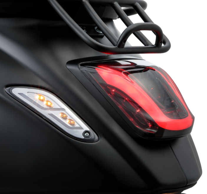 Porte-bagages/barre de maintien de la selle noir mat pour Vespa Primavera/Sprint 50-150ccm 2T/4T AC