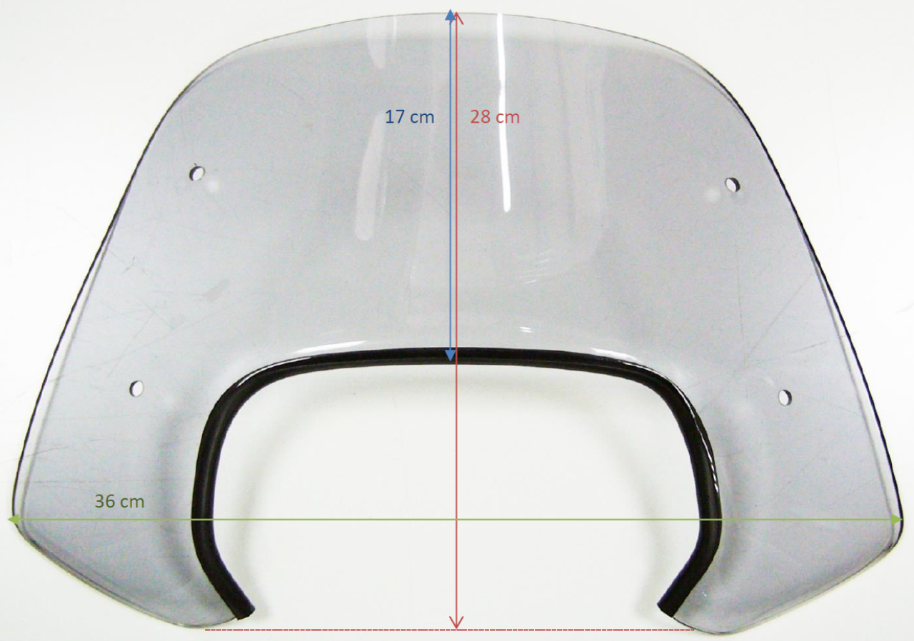 Pare-brise ERMAX Piccolo H 300 mm pour Vespa Sprint 50-150ccm 2T/4T, clair