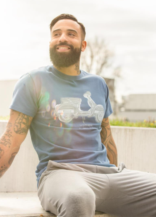 T-shirt "La vie est meilleure en rallye", bleu homme