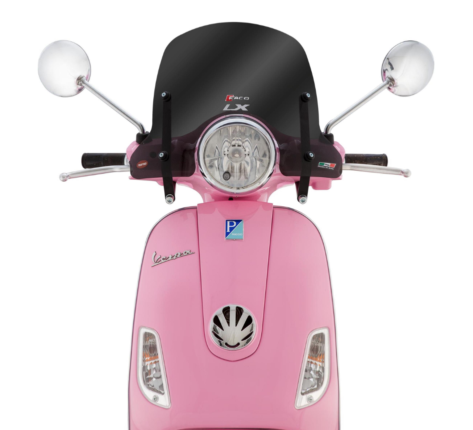 Pare-brise FACO mi-haut pour Vespa LX 50-150ccm, teinté