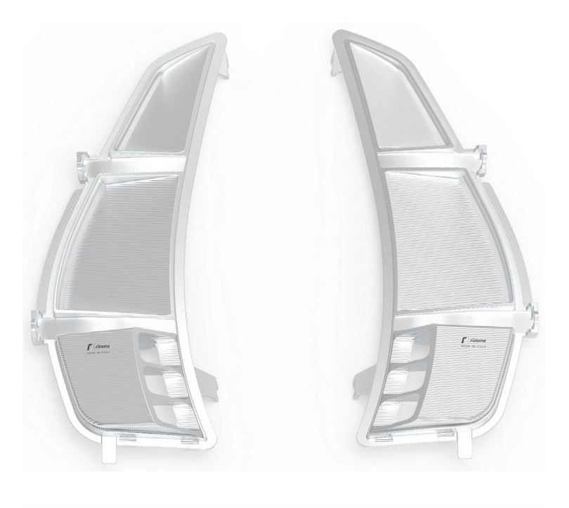 Grille d'aération RIZOMA compartiment à bagages pour Vespa GTS/GTS Super/GTV 125-300ccm (`23-), argenté