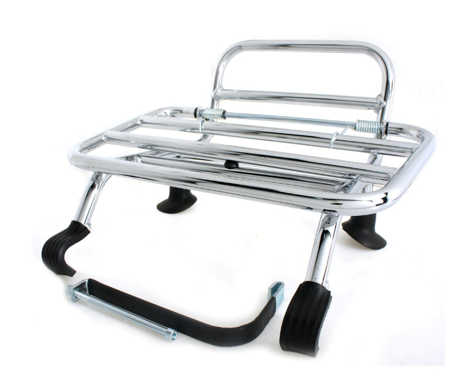 Porte-bagages avant pour Vespa GTS/GTS Super/GTV/GT 60/GT/GT L 125-300ccm, pliable, chrome