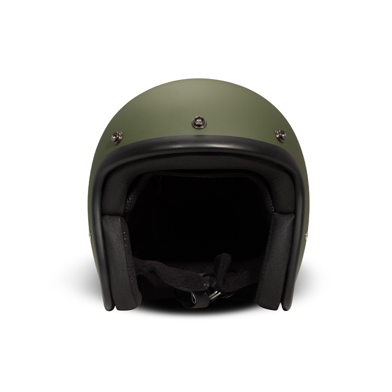 Casque intégral DMD Retro, vert mat, Matt Green, fibre de verre, ECE 22.06