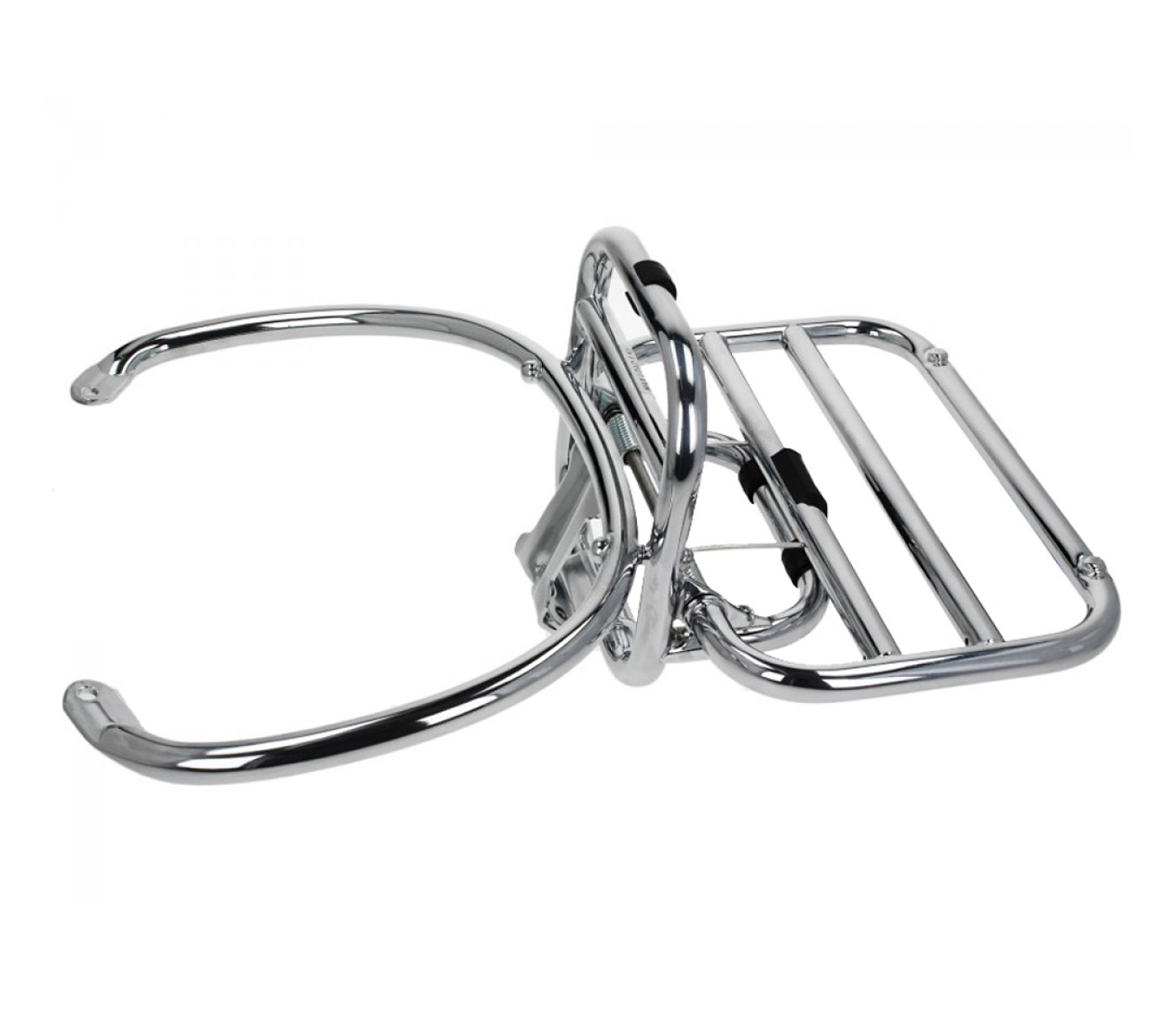 Porte-bagages arrière original rabattable chromé pour Vespa GTS/GTV