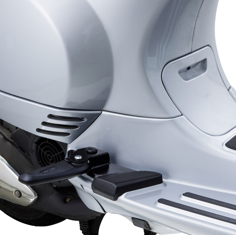 Repose-pieds droit et gauche pour Vespa LX /LXV /S 50-150ccm, noir/noir