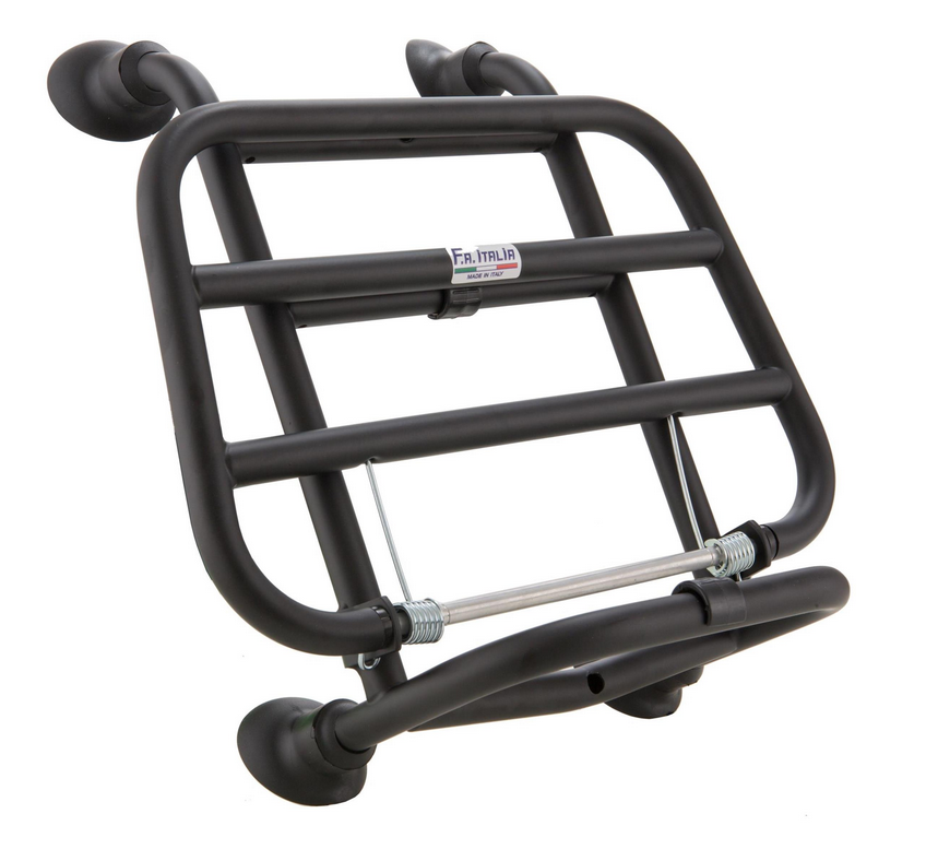 Porte-bagages avant pour Vespa Primavera /Sprint /Elettrica 50-150ccm, pliable, noir mat