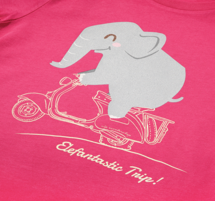 T-shirt enfant "Elefantastic Trip!", rose