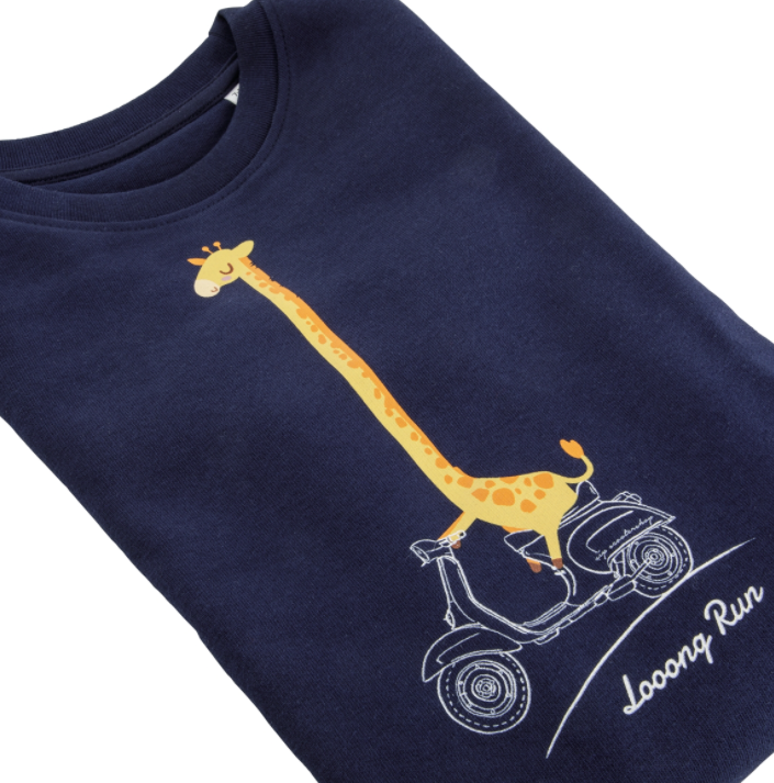 Sweatshirt pour enfants "Looong Run", bleu