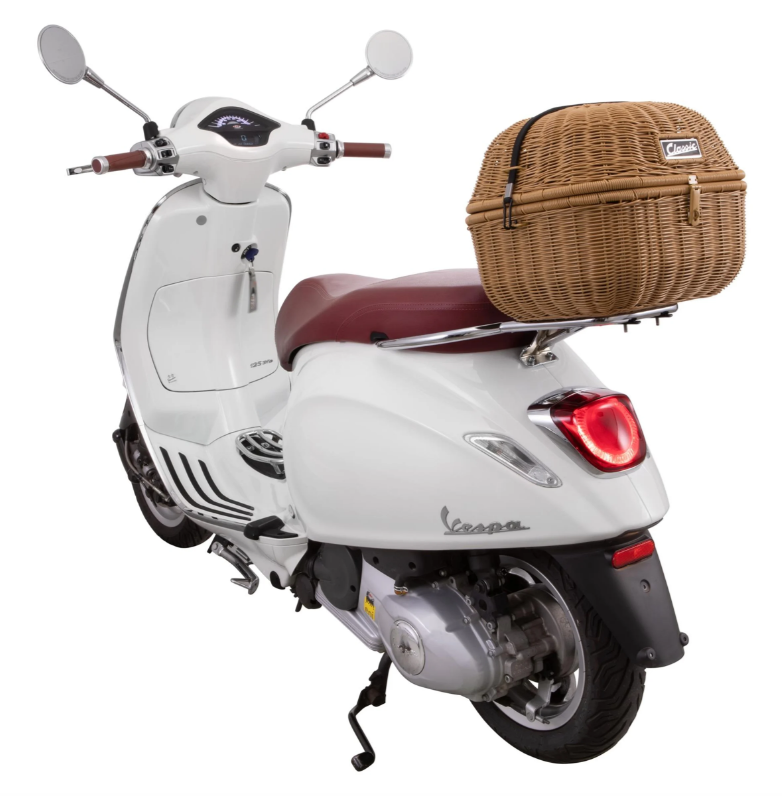 Kit panier à bagages "Classic" avec pont à bagages pour Vespa LX/LXV/S 50-150ccm, marron