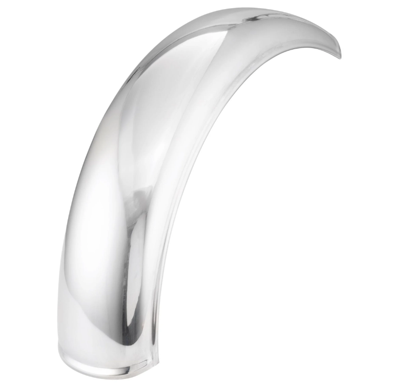 Aile Garelli sans support universel, pour Vespa PX 80-200ccm, inox poli