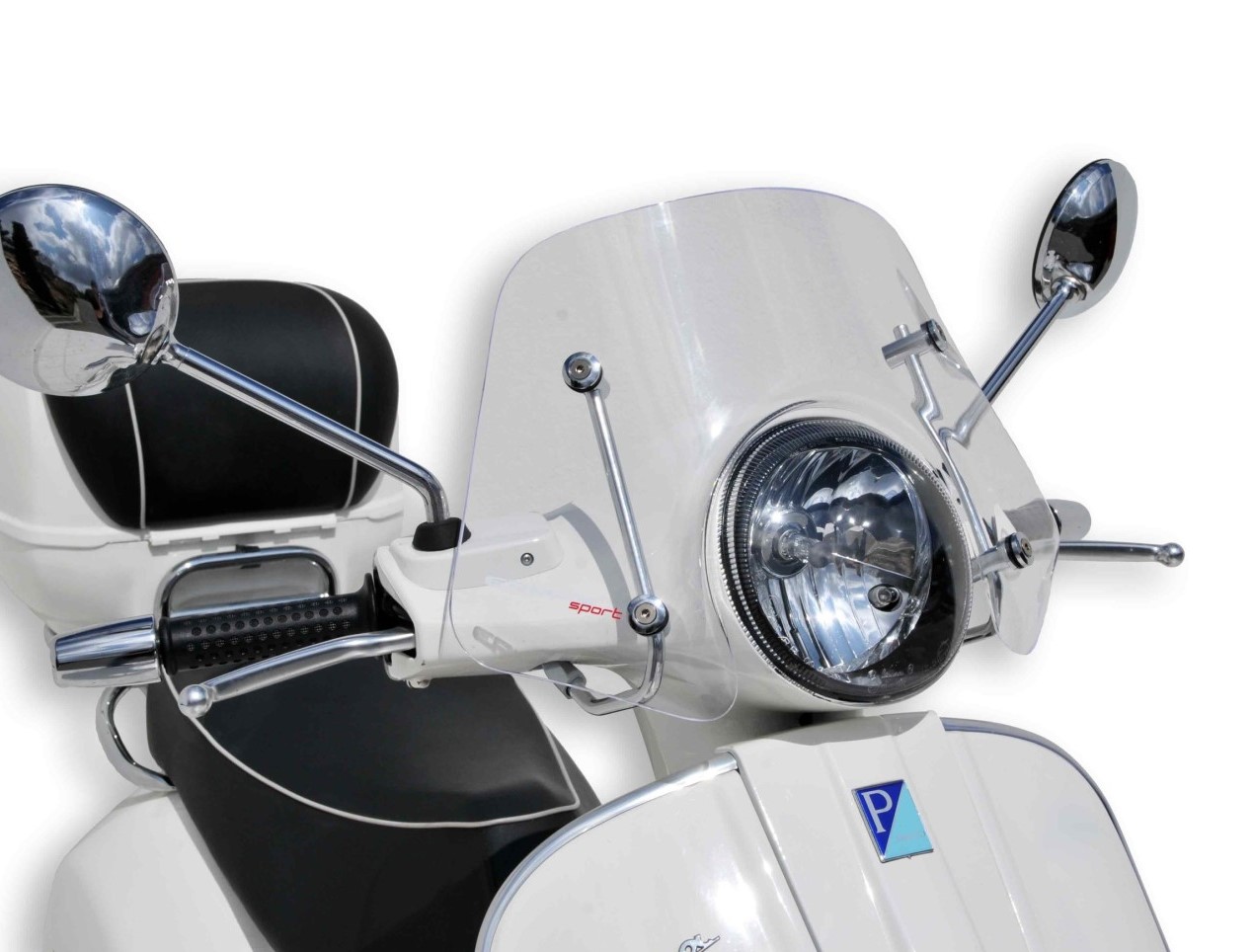 Pare-brise ERMAX Piccolo H 300 mm pour Vespa GTS/GTS Super/GT L (-22), transparent