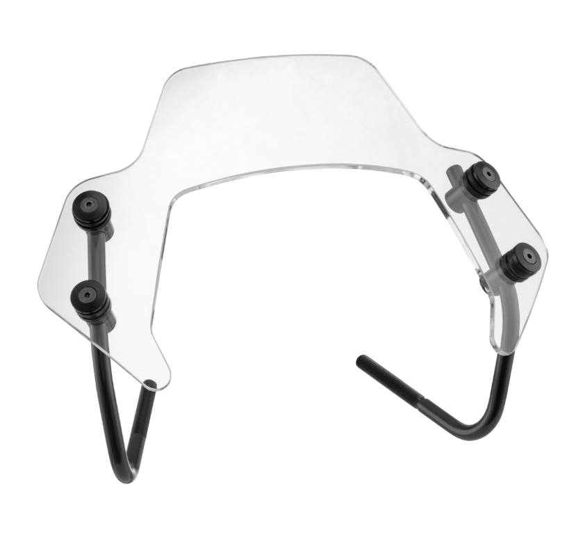 Flyscreen pour Vespa Sprint 50-150ccm 2T/4T, support noir, clair