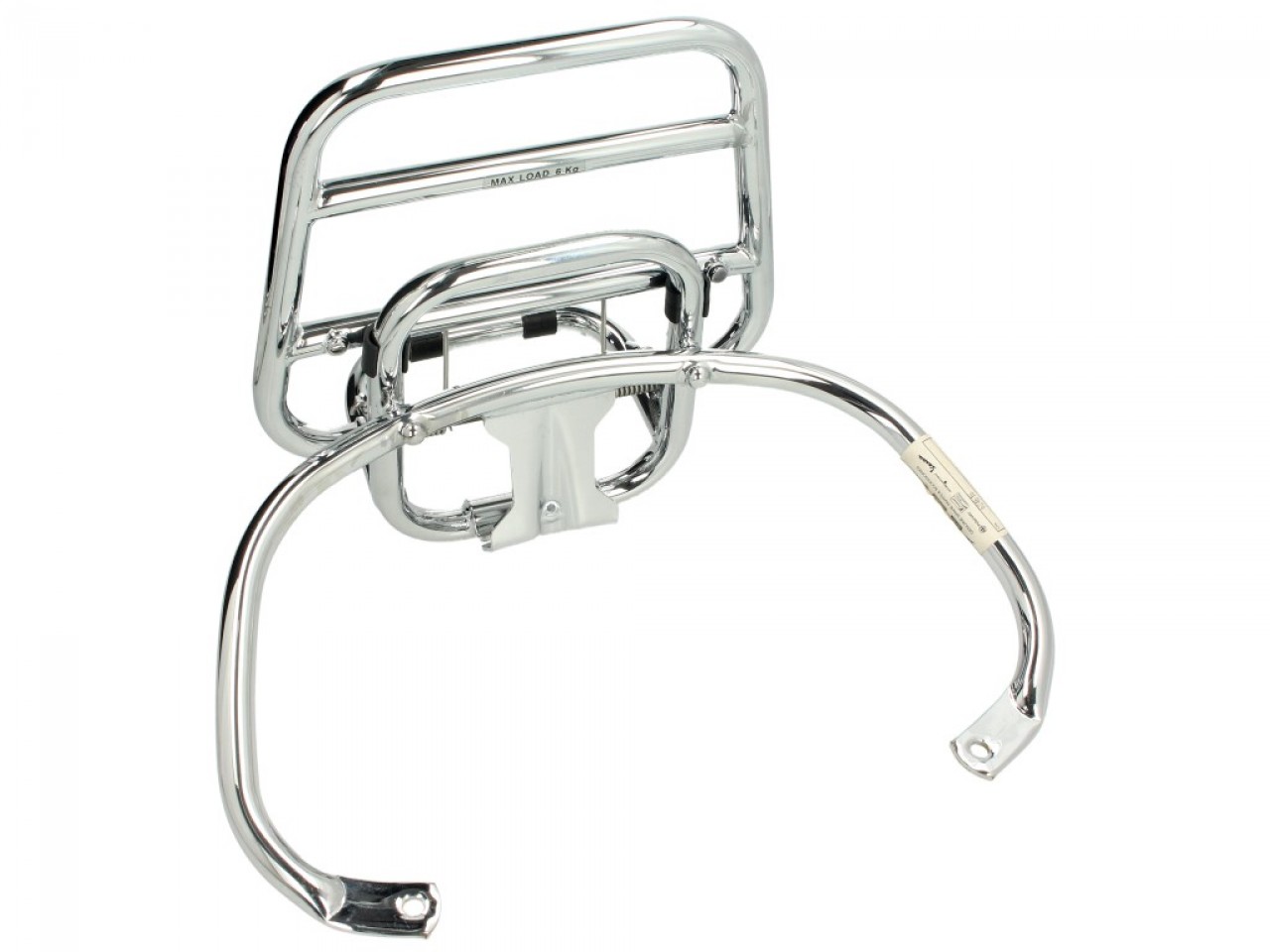Support pliant d'origine chromé pour top case Vespa LX / LXV
