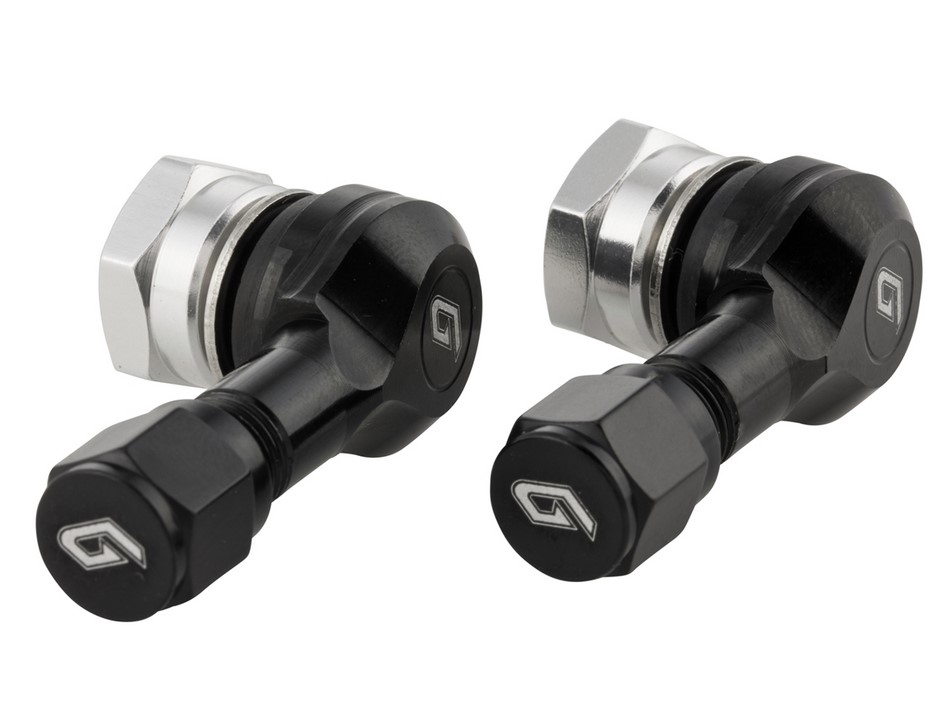 Insert de valve pour pneu/jante sans chambre à air 80°, noir anodisé