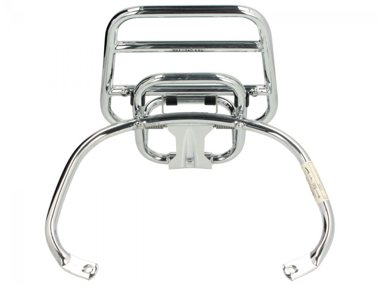 Support pliant d'origine chromé pour top case Vespa LX / LXV