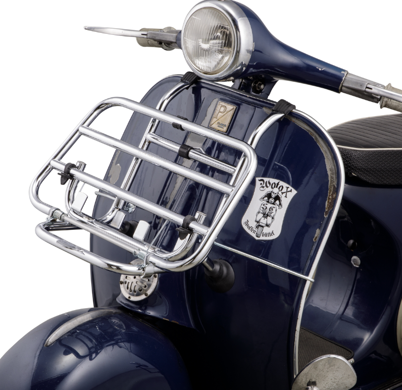 Porte-bagages avant pour Vespa PX 80-200ccm, pliable, chrome