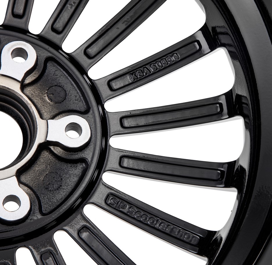 Jante avant/arrière pour Vespa GTS/GTS Super/GTV/GT 60/GT/GT L 125-300ccm, noir brillant