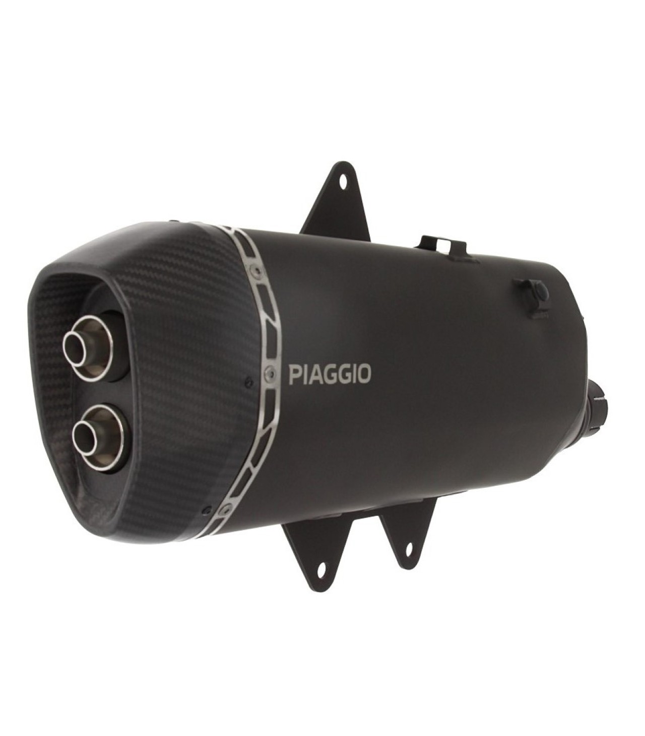 Slip-on silencieux en acier inoxydable noir pour Piaggio MP3 HPE 400