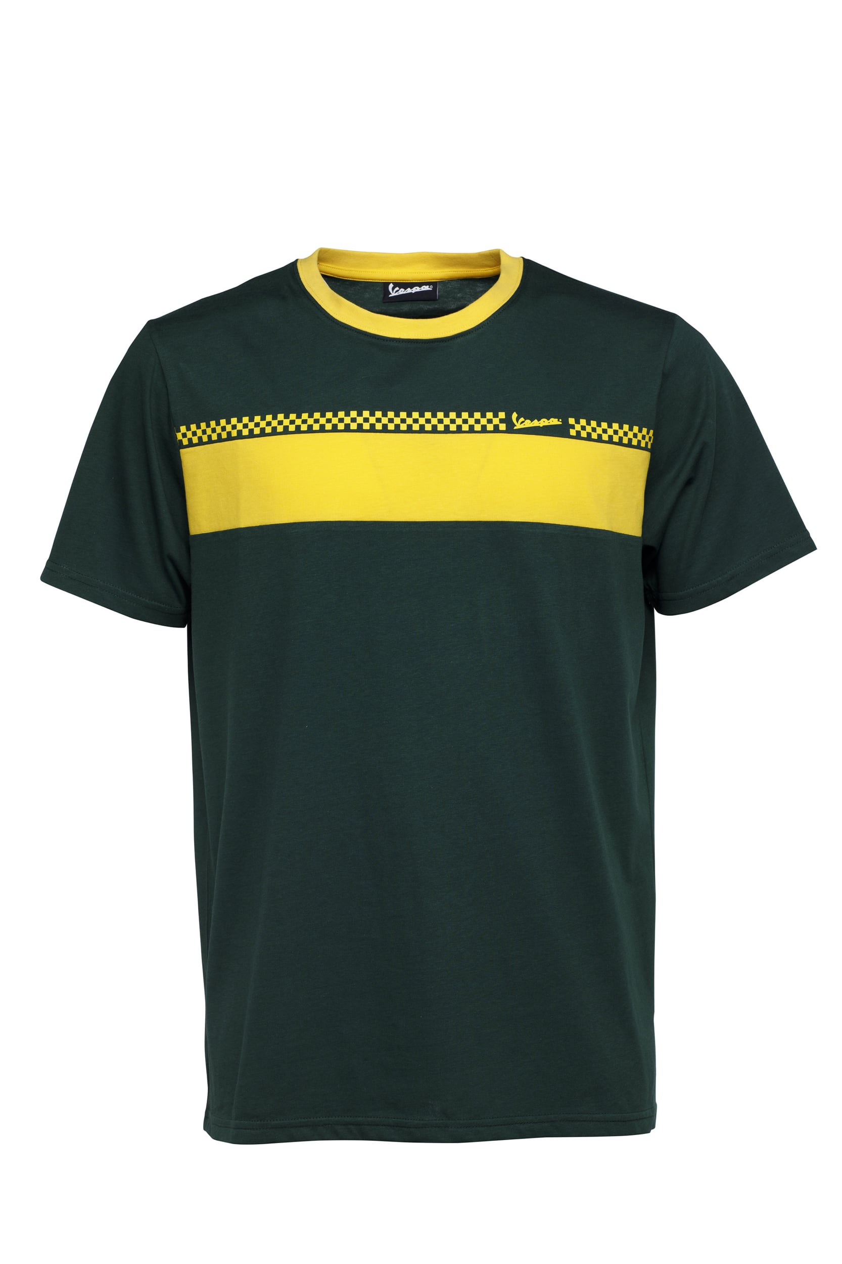 T-Shirt Vespa Racing Sixties 60s vert / jaune