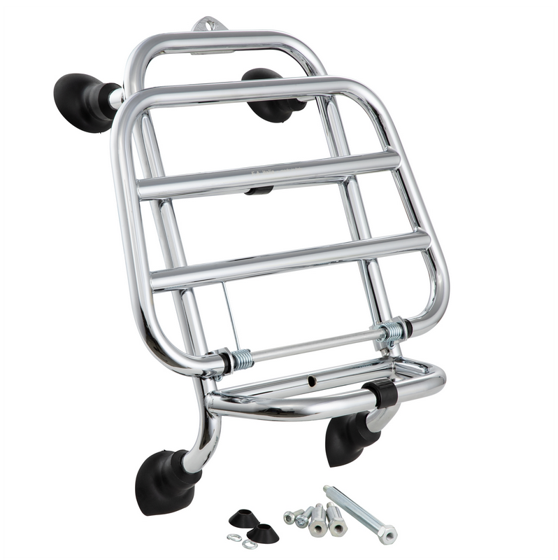 Porte-bagages avant pour Vespa GTS /GTS Super HPE /GTV 125/300 ('19-), pliable, chrome