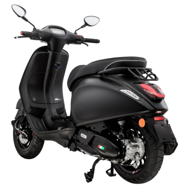 Porte-bagages/barre de maintien de la selle noir mat pour Vespa Primavera/Sprint 50-150ccm 2T/4T AC