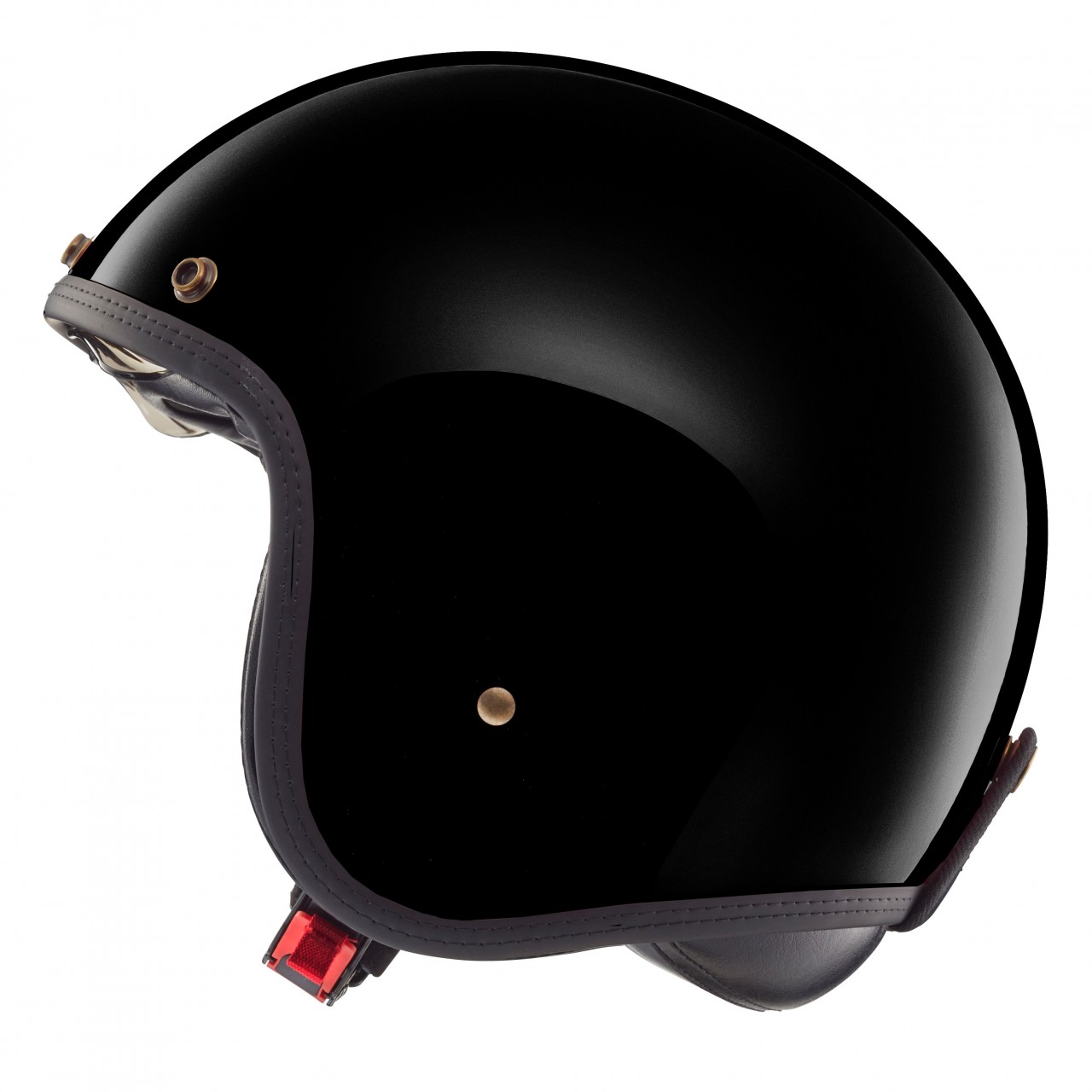 Helmo Milano casque jet, Audace, noir, brillant