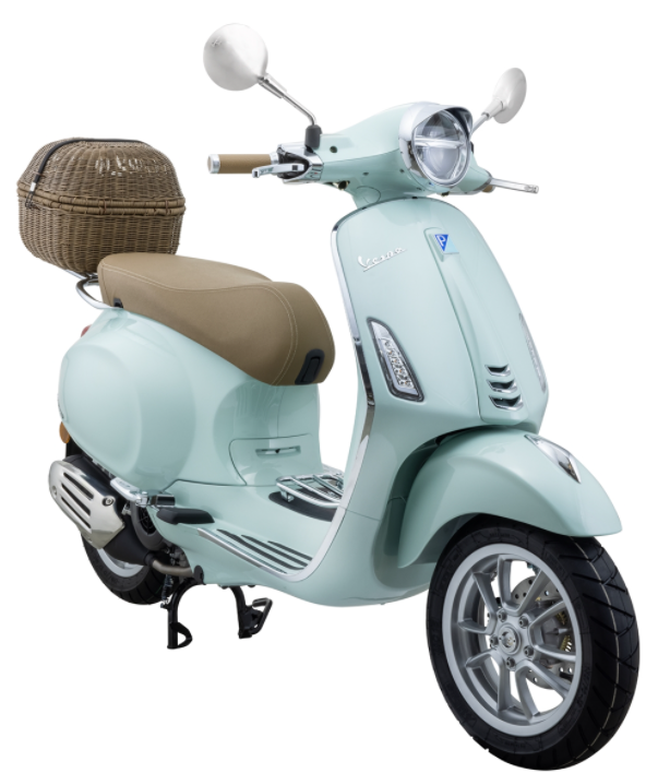 Panier Classic avec porte-bagages pour Vespa Primavera/Sprint 50-150ccm, marron foncé