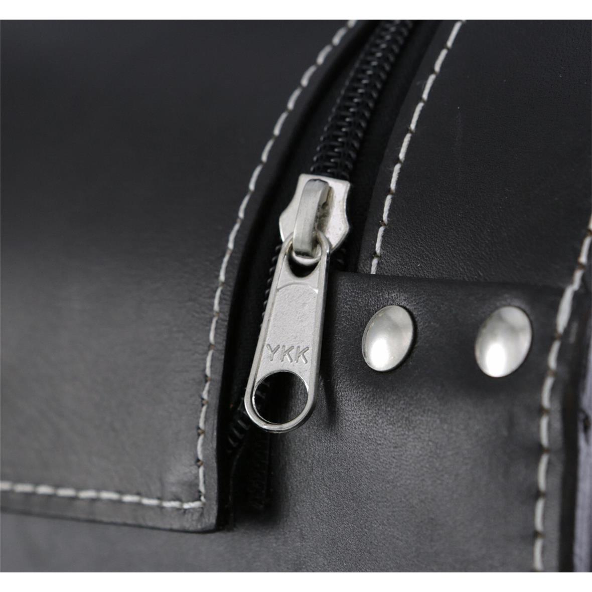 Valise en cuir "Classic" pour Vespa - noir