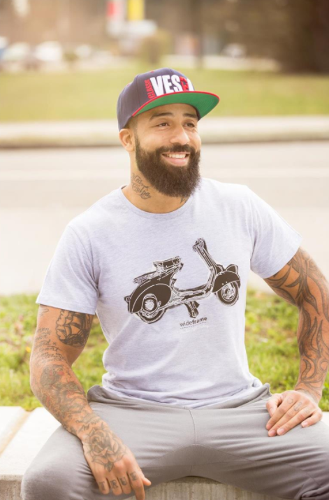 T-Shirt "Faro Basso Fender Light Feeling", homme gris chiné