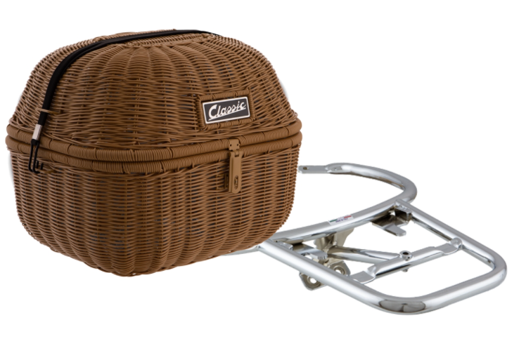 Panier à bagages Classic avec pont à bagages pour Vespa Primavera/Sprint 50-150ccm,marron
