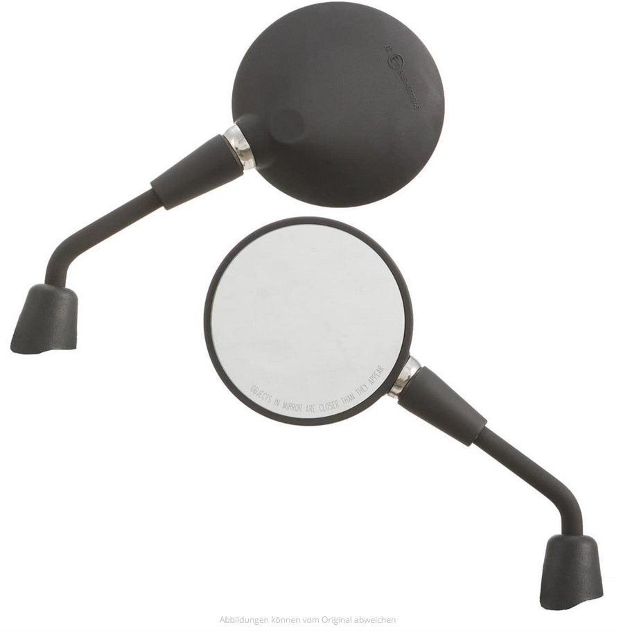 Rétroviseur Shorty noir mat à droite, à gauche pour Vespa Primavera 50-150ccm 2T/4T / GTS HPE 50-300ccm