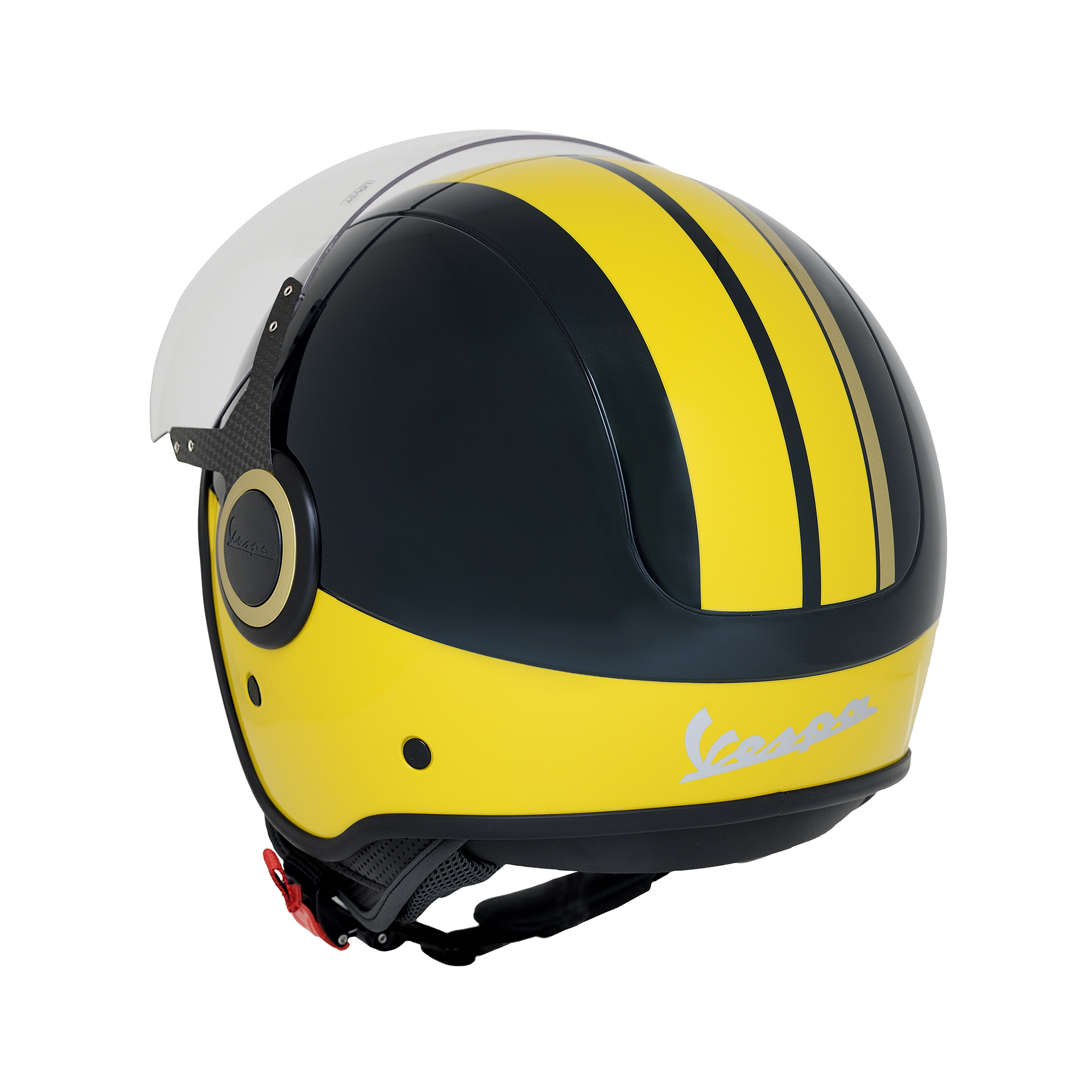 Casque jet Vespa VJ Racing 60s vert/jaune - Sixties