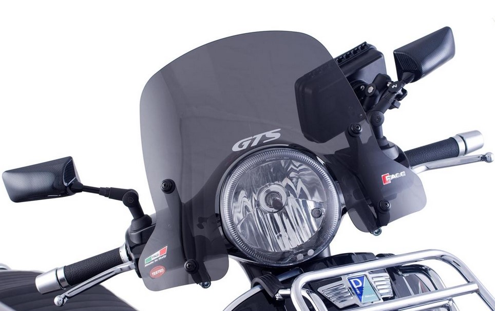 Pare-brise mi-haut pour Vespa GTS/GTS Super/GT/GT L 125-300cc, teinté